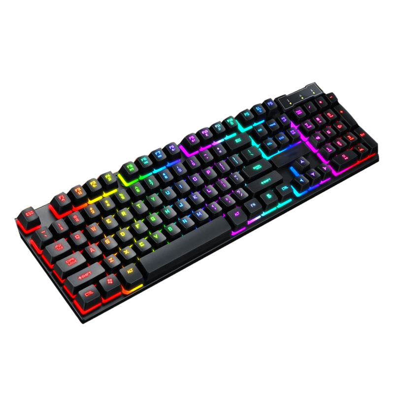 Механическая клавиатура Проводная RGB LED компьютерная игровая клавиатура