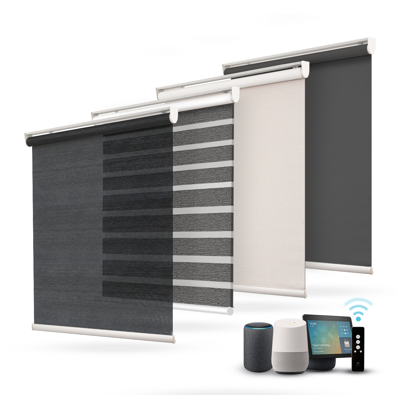 Google Alexa wifi control Smart Electric Motor Automatic Shade Motorized roller Blinds