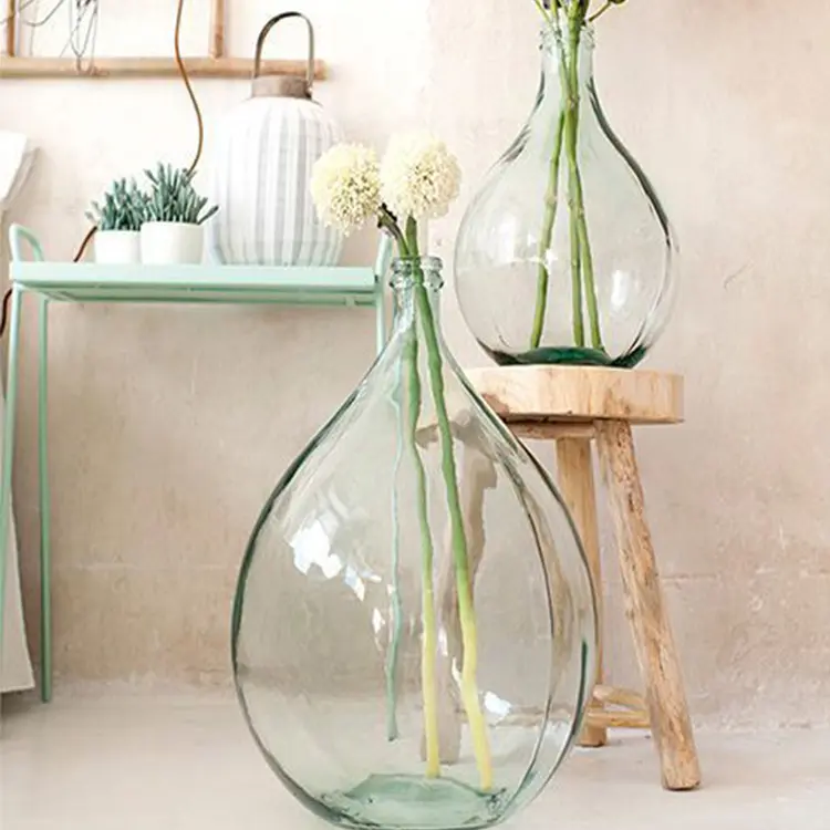 Glass Decorative Floor Vase Home Decorative Large Carafe Glass Vase