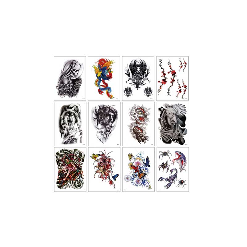 Non-toxic Temporary Waterproof Body Cool Designs Arm Tattoo/ Tatoo Sticker