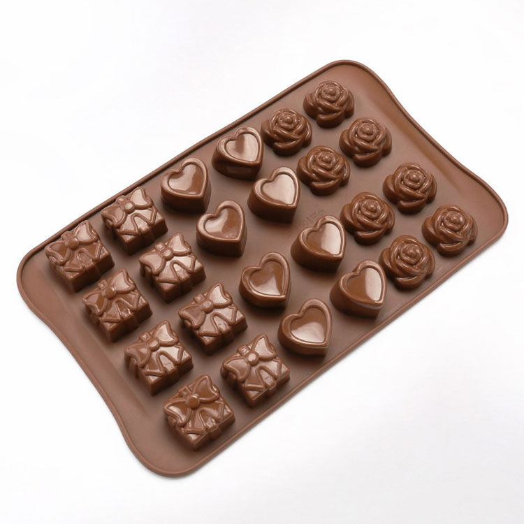 Silica gel rose love gift box Chocolate mould Silica gel jelly fruit jelly mold
