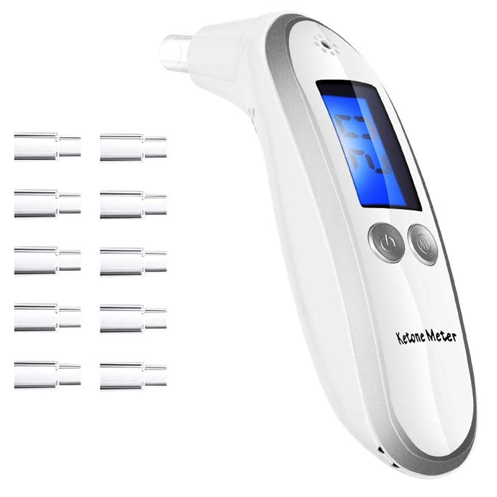 KM01 Glucose Ketone Blood Sugar Testing Meter Breath Breath Blood Ketone Meter