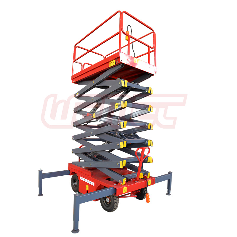Mobile hydraulic electric scissor lifts platform for aerial working