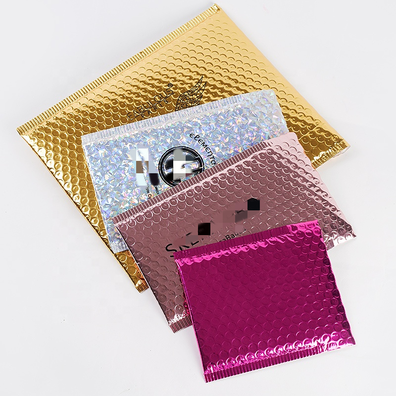 Custom print poly mailing bag Envelope bubble bag waterproof Metallic Bubble Envelope Express Mailer Bags