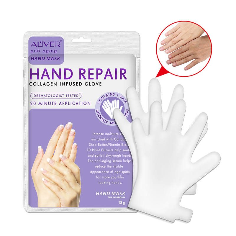 OEM Private Label Natural Hand Mask Skin Repair Cream Moisturizing Peeling Mask Organic Lavender Hand Mask