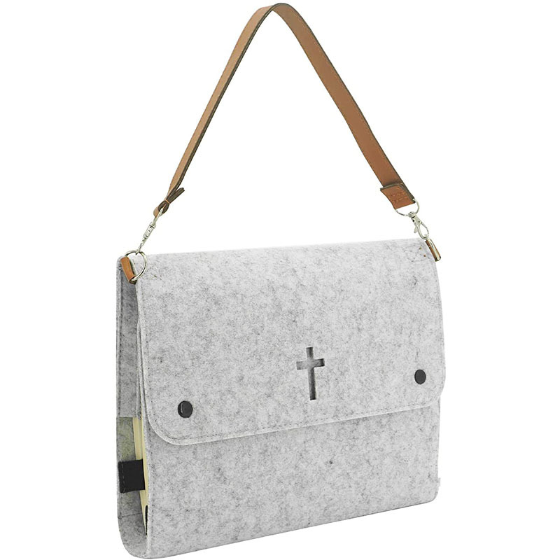 Customize Felt Cover Bag Unique Bible Tote Bag Organizer Christian Carrying Case