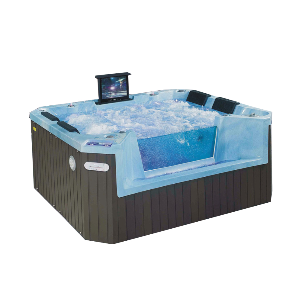 Luxury 4 person freestanding hot spa shower whirlpool tub with jets