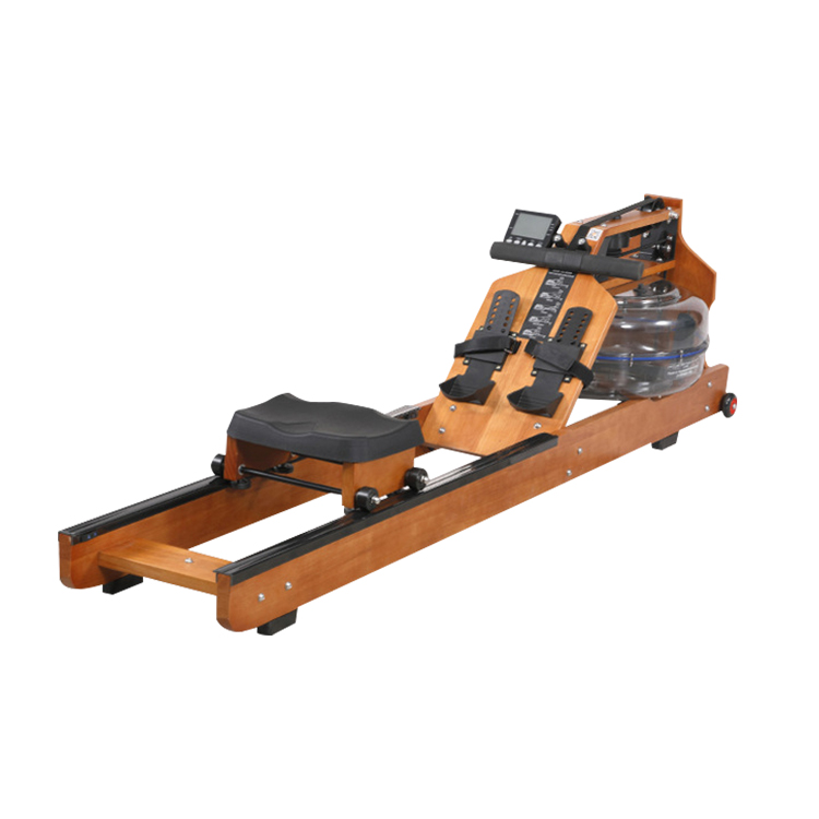 Hot sale commercial foldable wooden water rower machine with resistance