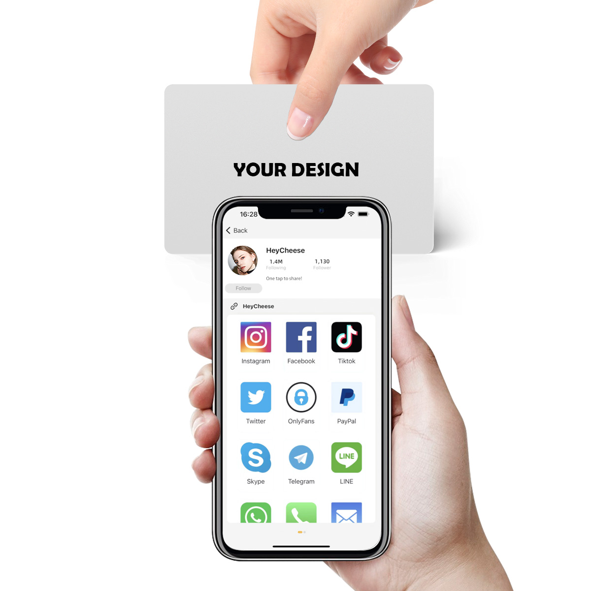 Горячая Распродажа: NFC визитная карточка с индивидуальным принтом Ntag213/TK4100/T5577 ID/IC карта