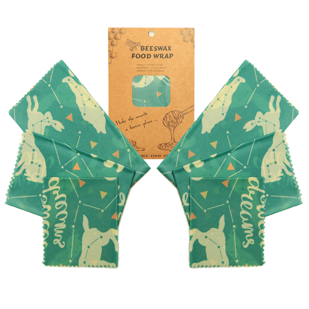 Fashionable Life Fruit Pattern Organic Reusable Food Wraps Bees Wax Cloth Beeswax Food Wrap