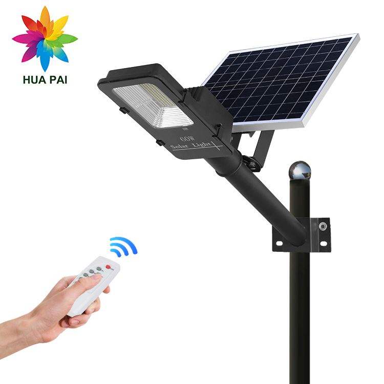 HUAPAI высокий световой поток высокая эффективность работы Ip65 Водонепроницаемый 60 Вт 100 Вт 150 Вт 200 Вт Солнечный светодиодный уличный фонарь