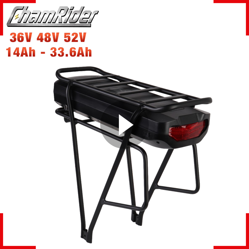Chamrider SSE-078 52v 20ah литиевый Электрический аккумурятор 36v 30AH литий-ионный 48v 24AH 26 дюймов 27,5 дюймов 700C Электрический велосипед стойки батареи