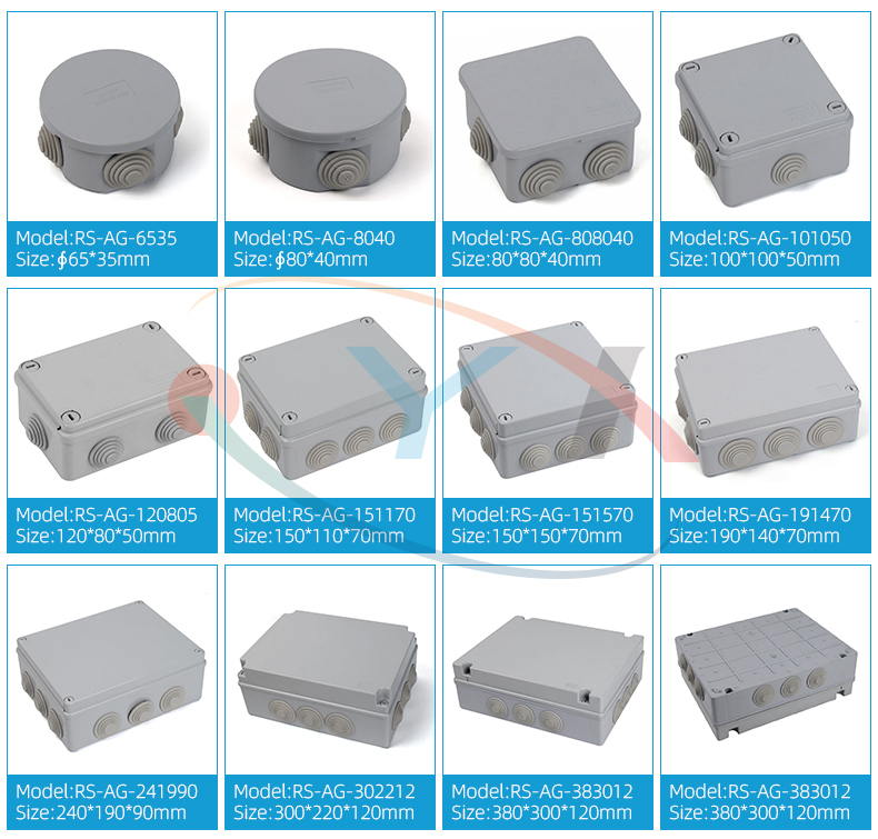 Custom ABS IP66 pcb enclosure plastic electronic waterproof junction box outdoor battery case enclosure