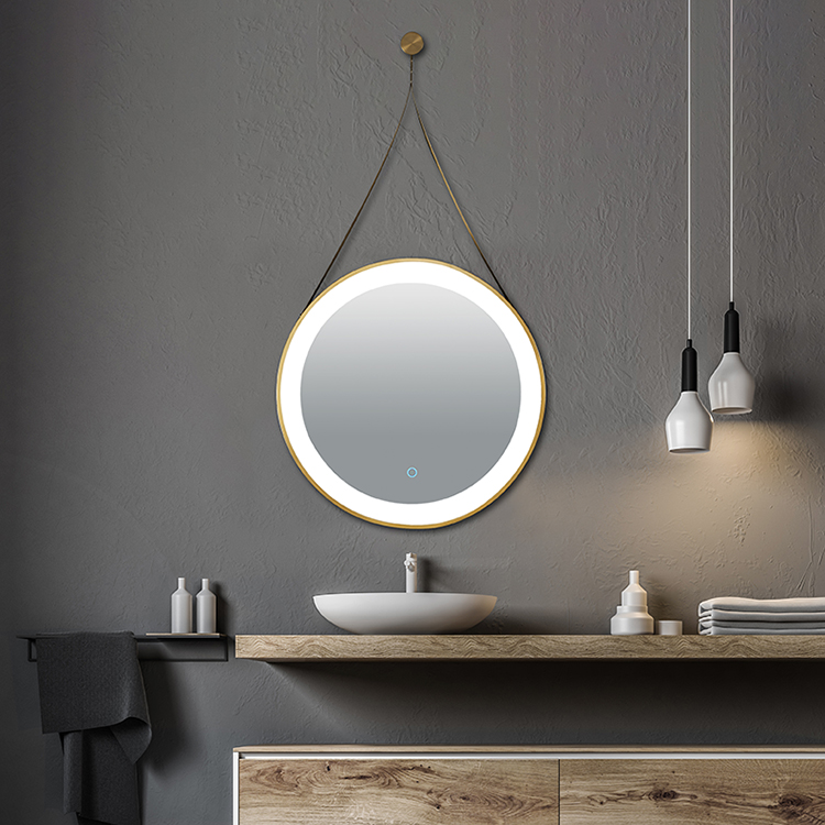 Luxury metal aluminum framed vanity bathroom mirror decor hotel bathroom wall mirror