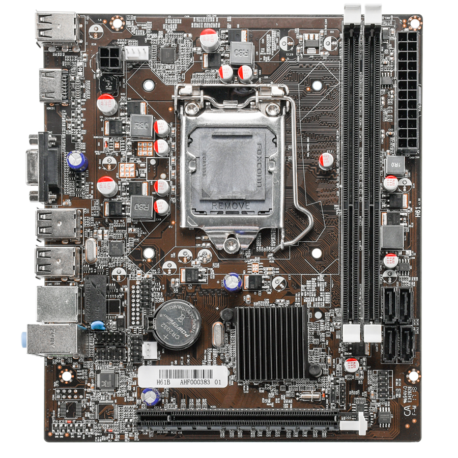 Высококачественная материнская плата H61 LGA 1155 socket Intel I3 I5 I7 с DDR3 * 2