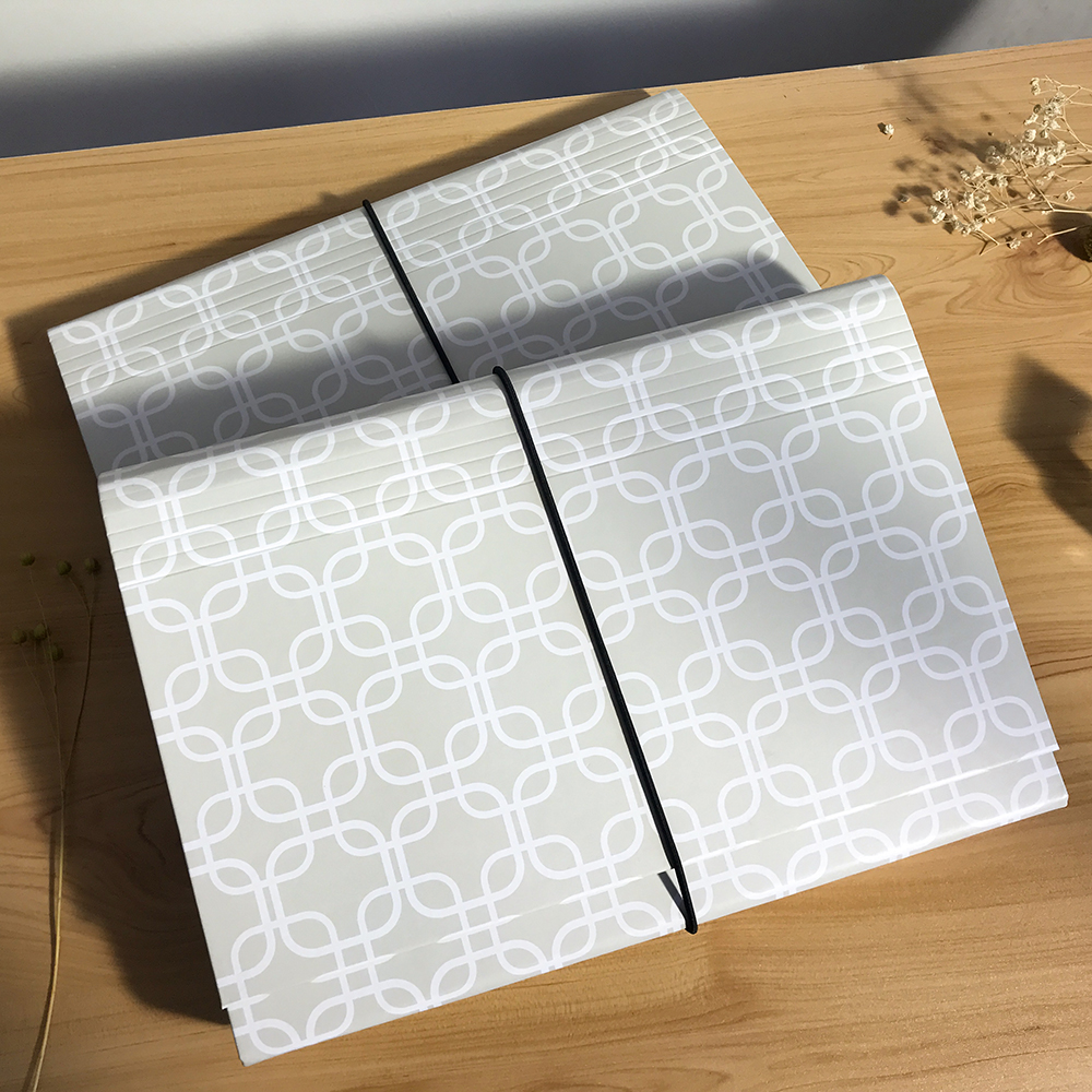 6 Pocket A4 Organizer box Paper Holder File Folder Expanding File Folder Grey Rubber Band Elastic String Stationery Office Bag