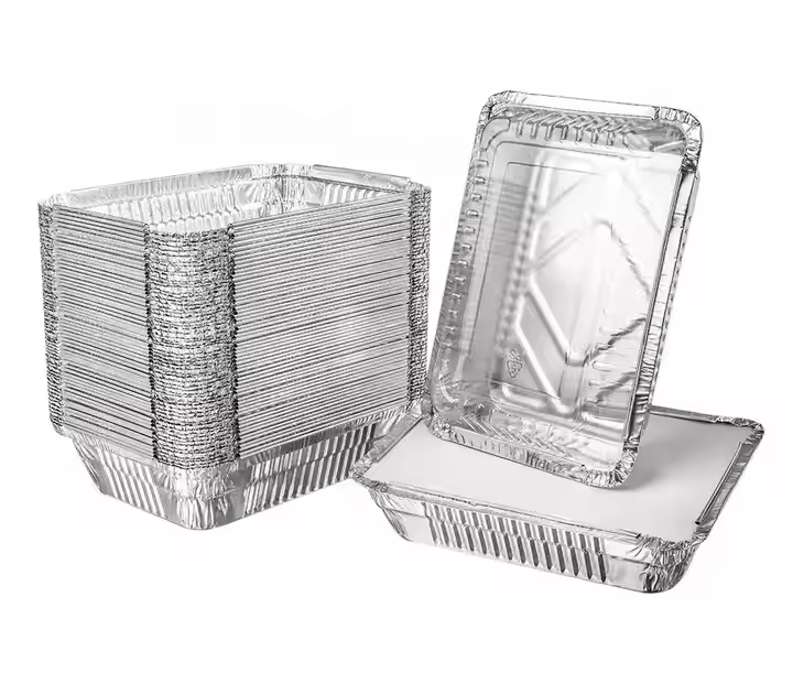 More sizes 500ml 900ml 1000ml foil tray disposable food aluminium foil container foil pan with lid