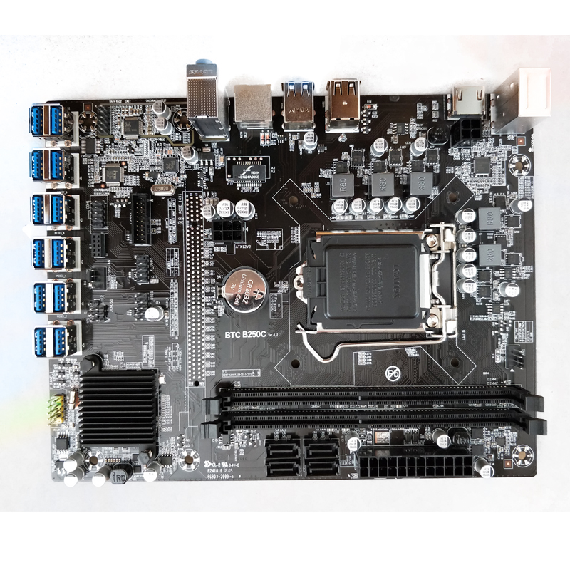 Материнская плата B250 LGA1151 для Intel ATX криптовалюты 12 PCIE3.0 DDR4, оптовая продажа
