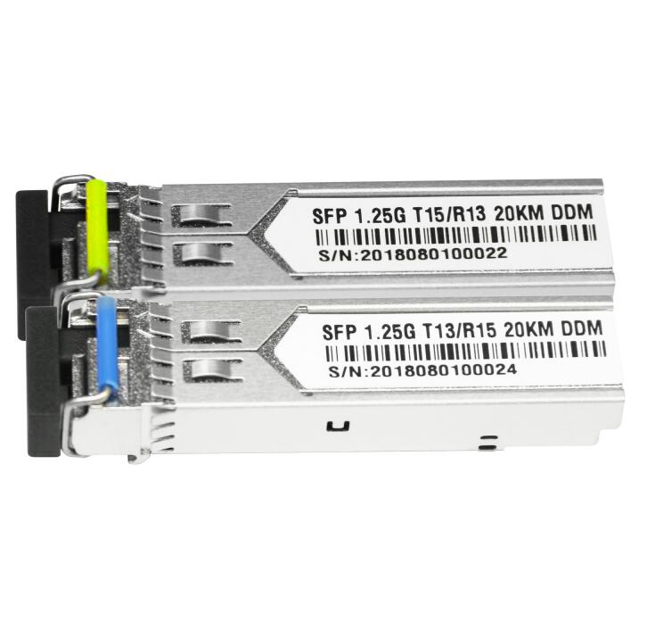 1,25 г 10 г SFP модуль приемопередатчик, Bidi один двухрежимный SFP волоконно-оптический модуль приемопередатчика