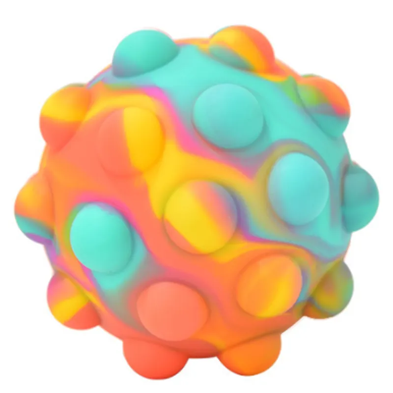 3D Shaped Silicone Push Ball Pop Bubble Fidget Stress Toy New Rainbow Kid Popping Ball Pop