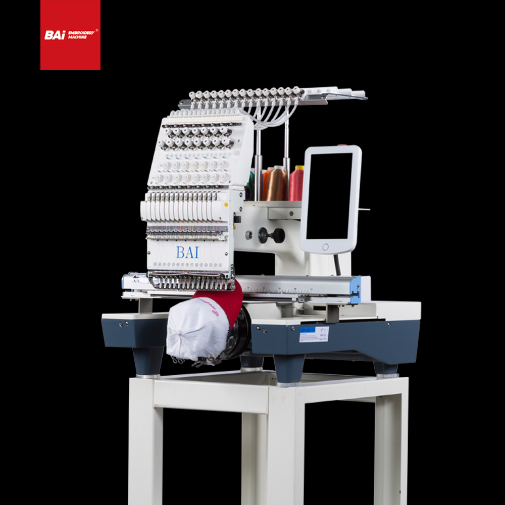 BAI 1200rpm одноголовая высокоскоростная компьютерная Бытовая многофункциональная вышивальная машина
