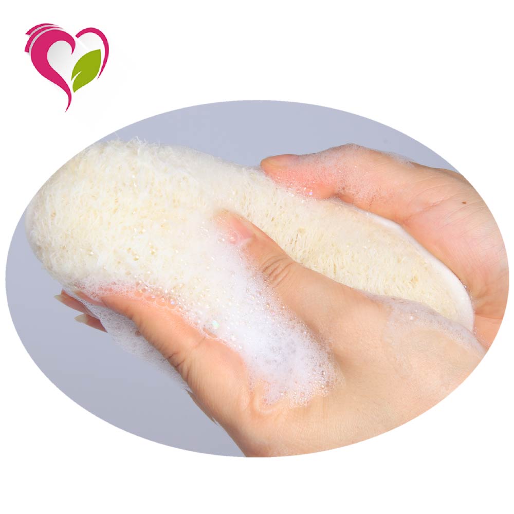 Оптовая продажа натуральные волокна Loofah Отшелушивающий коврик для душа Lufa перчатки кухонные губки Loofah