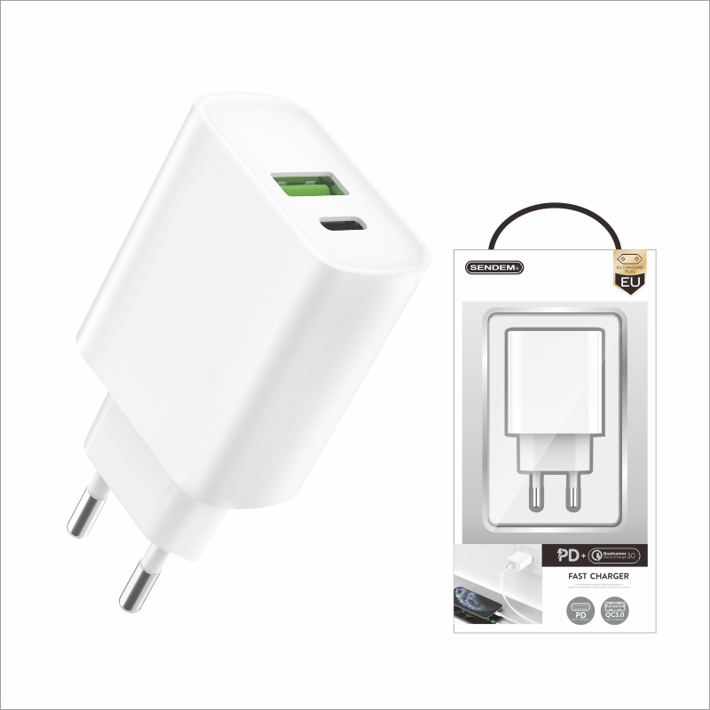 Оптовая цена Высокое качество 18 Вт PD QC 3,0 USB зарядное устройство Быстрая зарядка вилка EU US EU AU