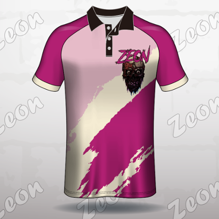 personalized cool zombie design custom made breathable quick dry wholesale polo shirt