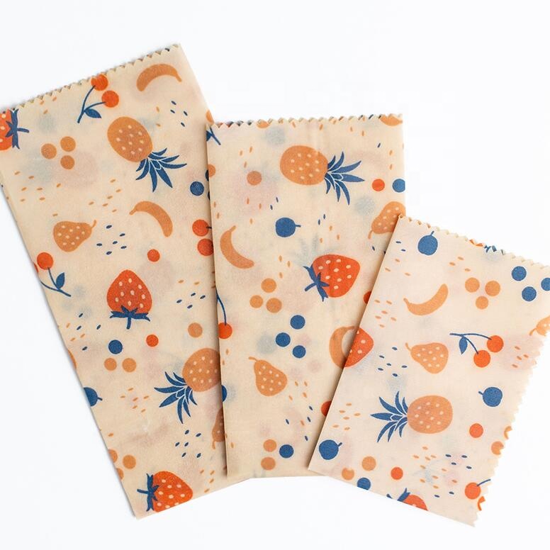 Organic Natural Sustainable Beeswax food wraps set