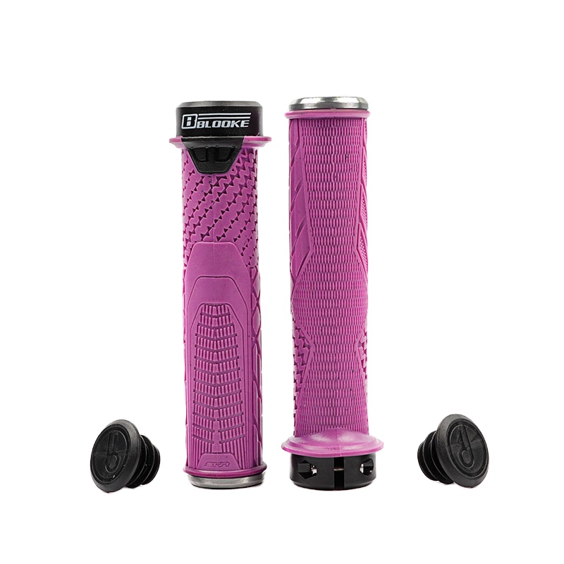 BLOOKE Non-Slip Rubber Folding MTB Handlebar Mountain Bicycle Flat Handle Bar End Plug Bike Handle Grips , Bike Grips
