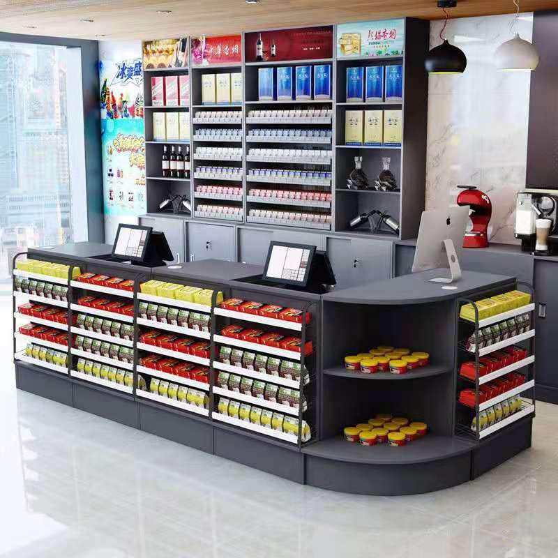 Hot Sale Convenience Store Cashier Counter Steel Cashier Desk Checkout Counters