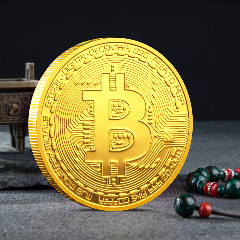 Оптовая продажа, позолоченная 3D коллекция, эфириум, металлическая волна, Биткоин, вызов, монета