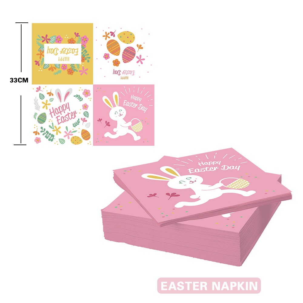 Easter party decoration paper plate set easter bunny theme tableware paper plate set Party Supplies
