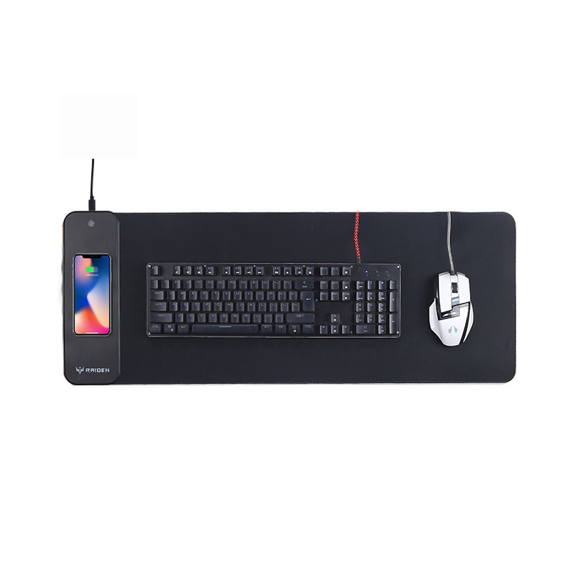 Игровой коврик для мыши с индивидуальным логотипом, большая игровая Беспроводная зарядка Rgb 15 Вт с ковриком для мыши