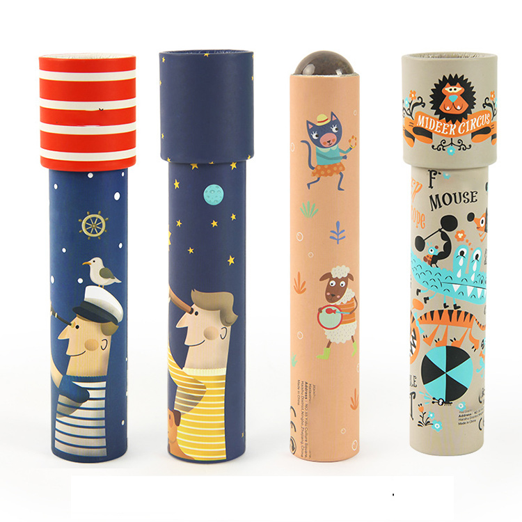 2021 Yohi High Quality Variety Interior View Adjustable Educational Toys Changeful Prism Wooden Kaleidoscope
