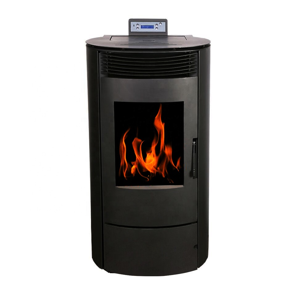 12kw Round Spain Portable China On Sale Cheap Fireplace Display Wood Pellet Stove