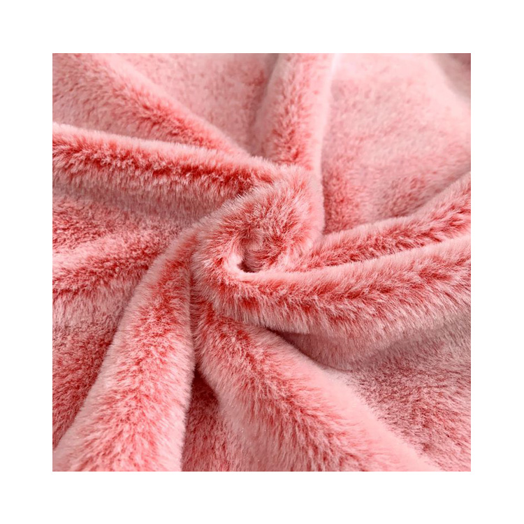 KINGCASON Customized Back Print 100% Polyester Rabbit Artificial Fake Faux Fur For Carpet/Clothing/Upholstery