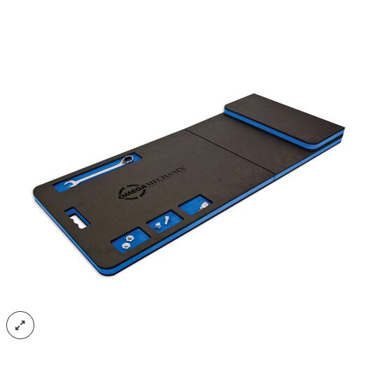 Custom printed high quality anti slip anti fatigue EVA automotive creeper folding work play mat with slot
