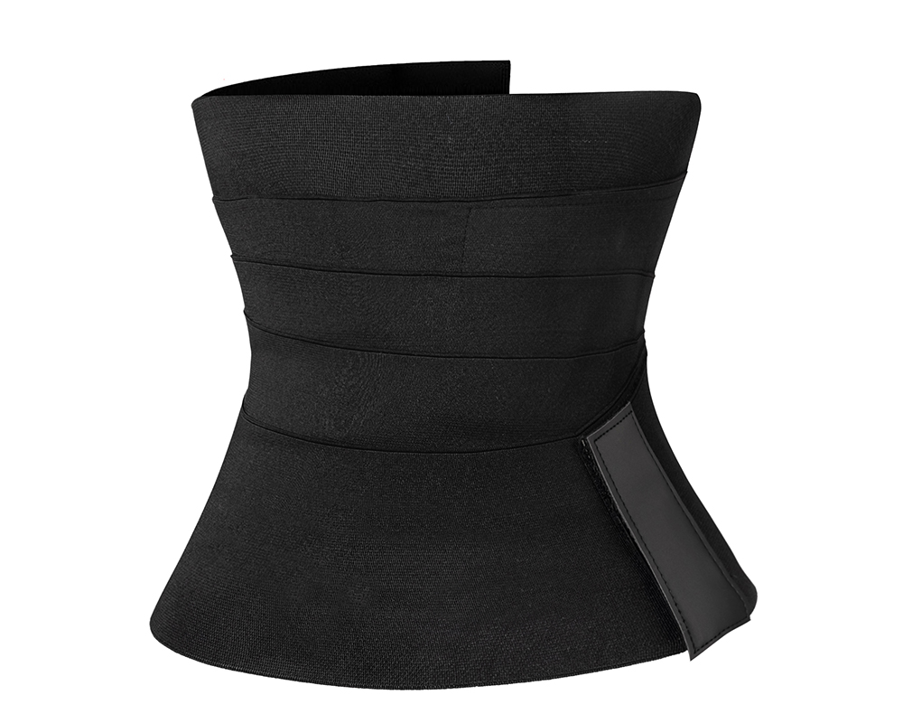Customized Logo Women Waist Trainer Belt for Weight Loss Compression Trimmer Workout Fitness Girdle Body Shaper Slimming Black