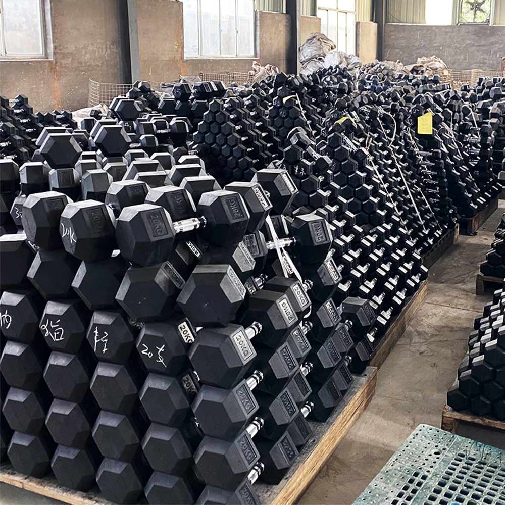 Hotlife Factory Wholesale Free Weight Dumbbells Gym Rubber Hex Hexagon Dumbbell Set LB Buy Online