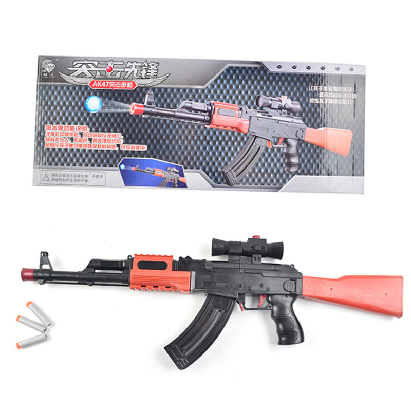 2020 Amazon эмульсионная пластиковая AK47 модель оружия литье под давлением игрушки пистолет Кристальный гель мягкий Электрический Водяной Шар игрушечный пистолет
