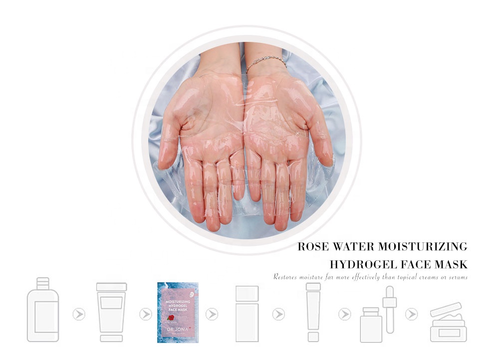 OEM Korea Hydrating Hydrogel Mask Rose Water Moisturizing Biological Hydrogel Collagen Face Mask Sheet