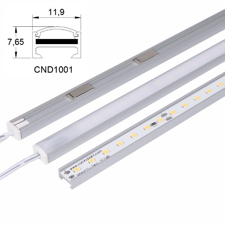 U-образная алюминиевая светодиодная полоса SMD3528 5630 5730, светодиодная полоса 5050, Жесткая светодиодная полоса с крышкой для дисплея на полке в супермаркете