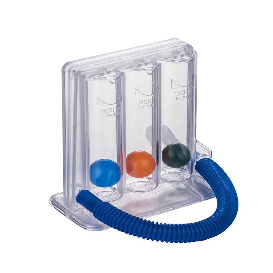 Factory price medical 3 balls incentive spirometer lung exercise balls respirometer three balls spirometer