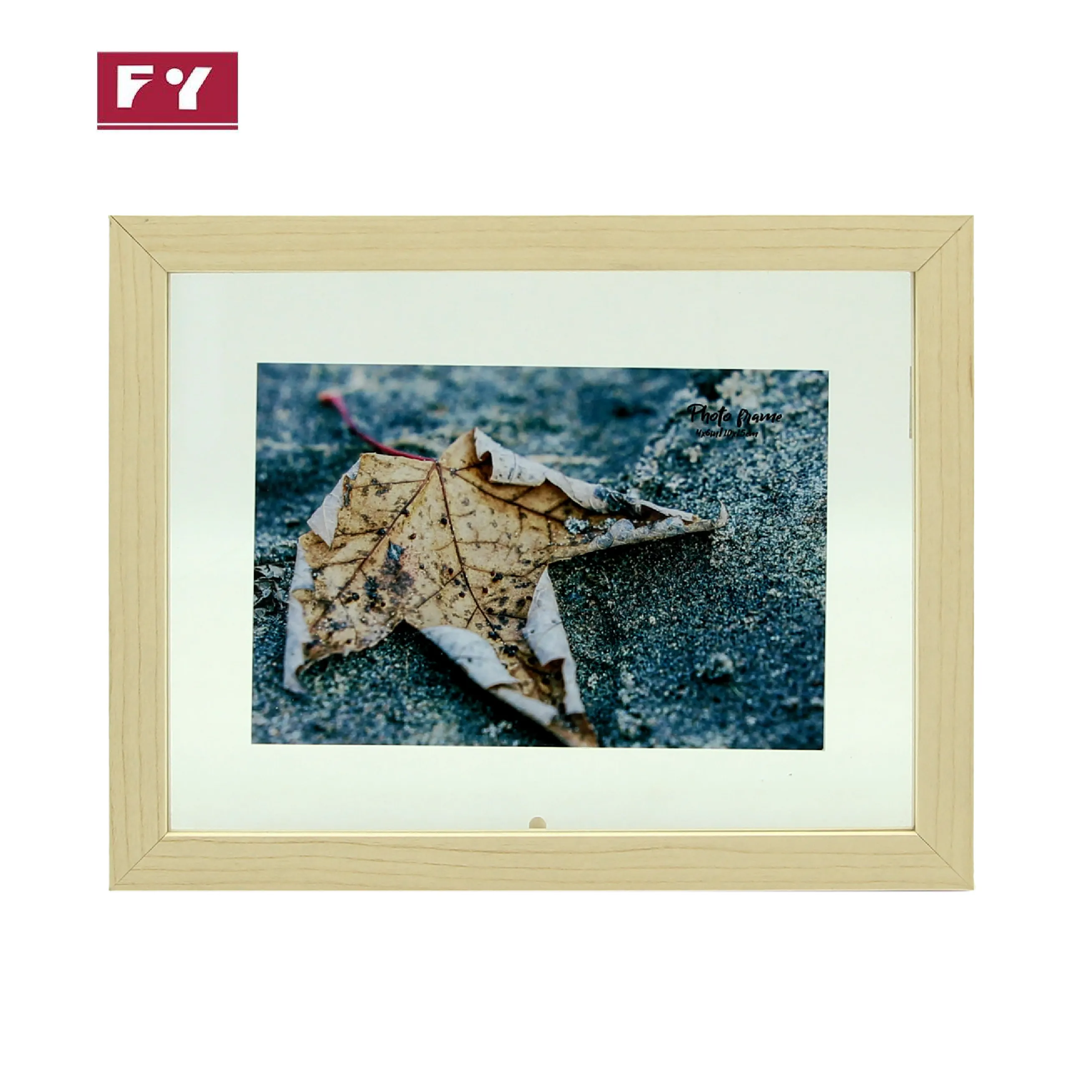 Eco-friendly Factory Supply Natural Wood Color Frame With Mat Glass Floating Picture Photo Frame 201P0915FLTD79-NT