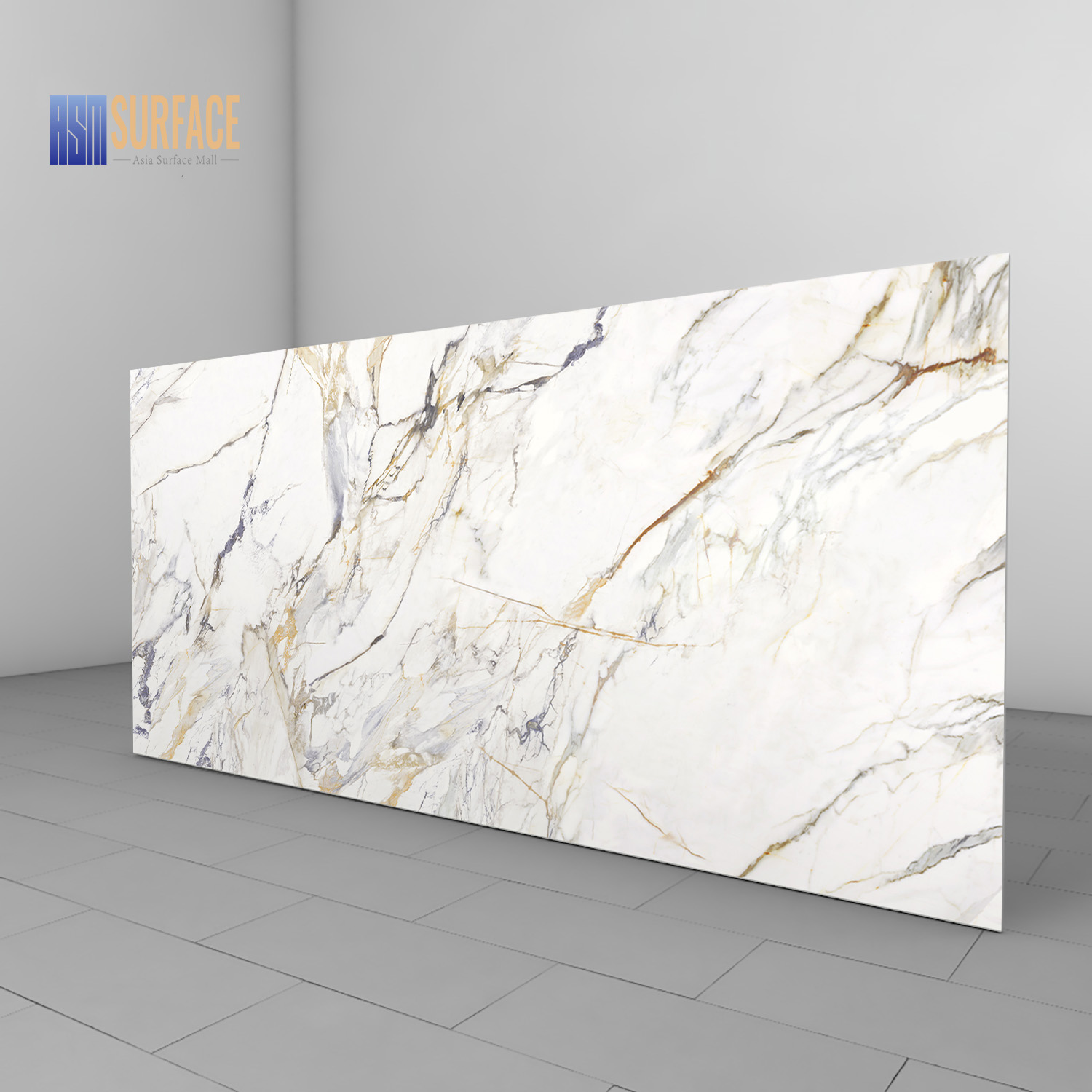 Calacatta deluxe big size tile coffee table top 3200*1600*12mm book match large size sintered stone