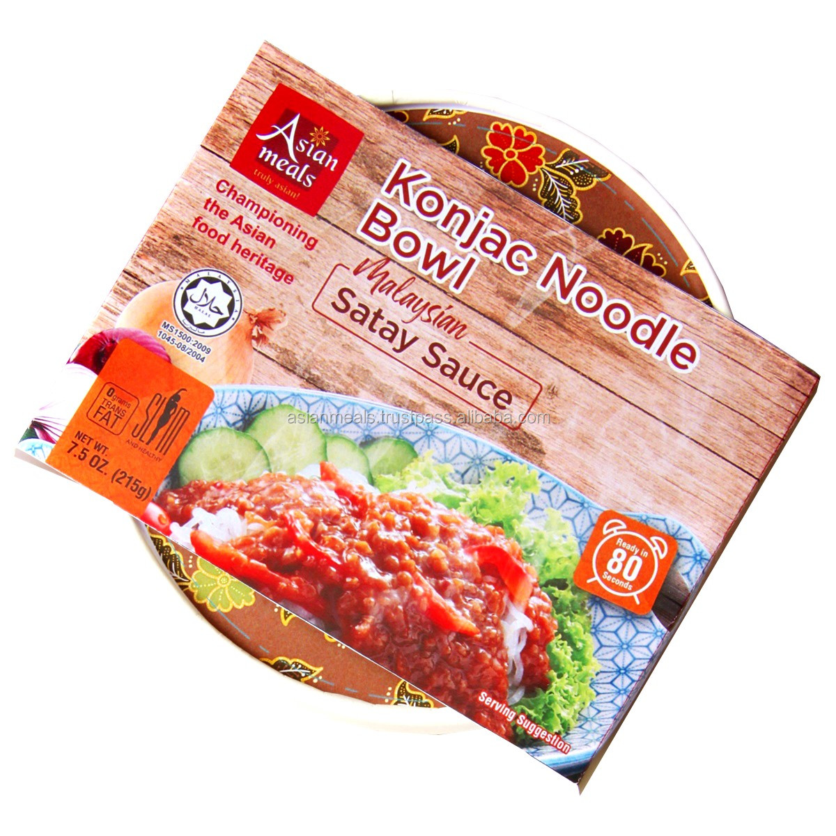 AsianMeals Konjac Yam миска для лапши Halal Malaysian Satay соус мгновенный Konnyaku Shirataki