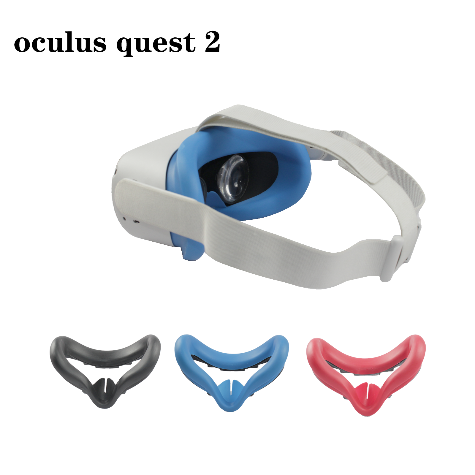 Защитный чехол Oculus Quest 2, силиконовая маска для глаз VR, безопасная для кожи противоскользящая защита от утечки