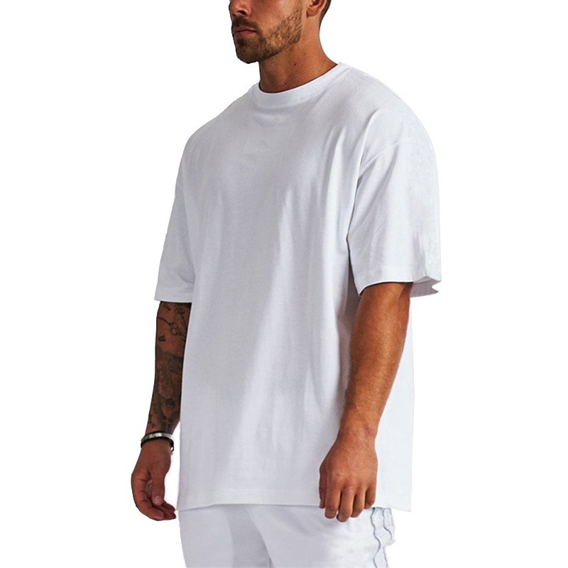 Mens blank cotton tshirt oversized drop shoulder design t-shirt custom quality printing t shirts