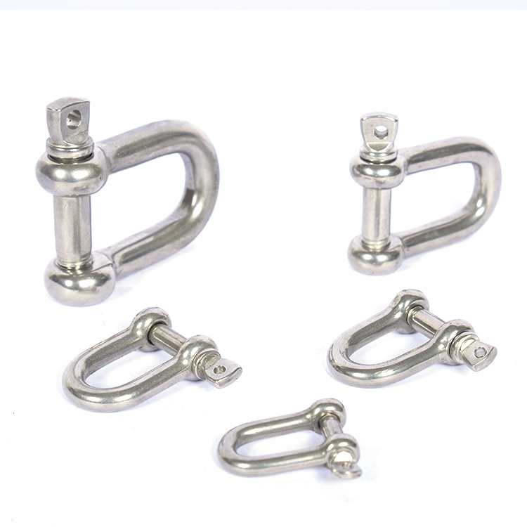 European Type High Quality M8 Polished Screw Pin Forged Hot Forged D Shackle